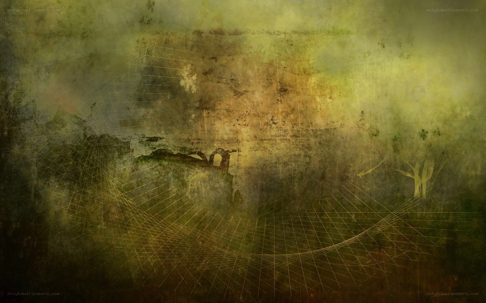grunge abstract landscape