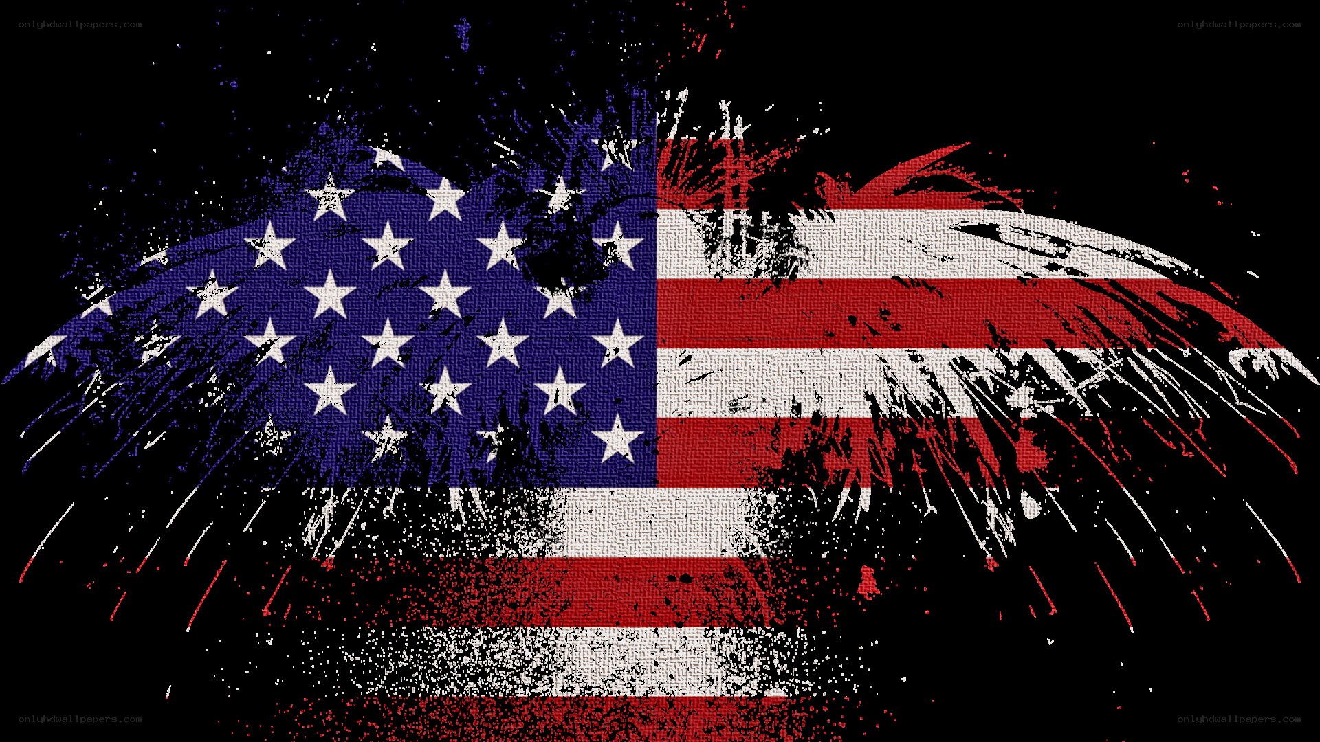grunge american flag design