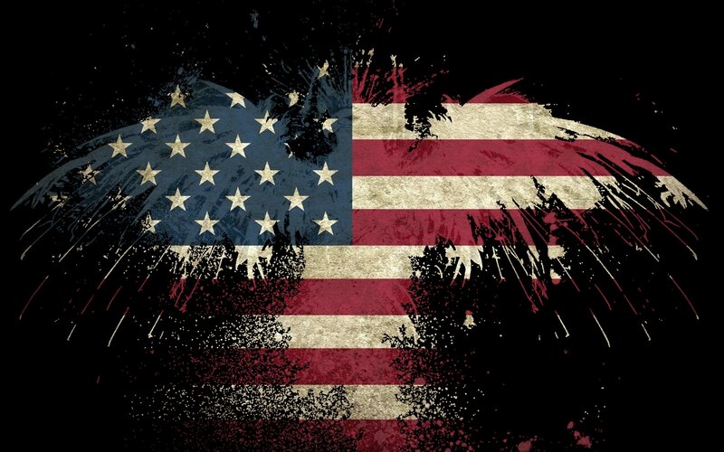 grunge american flag design