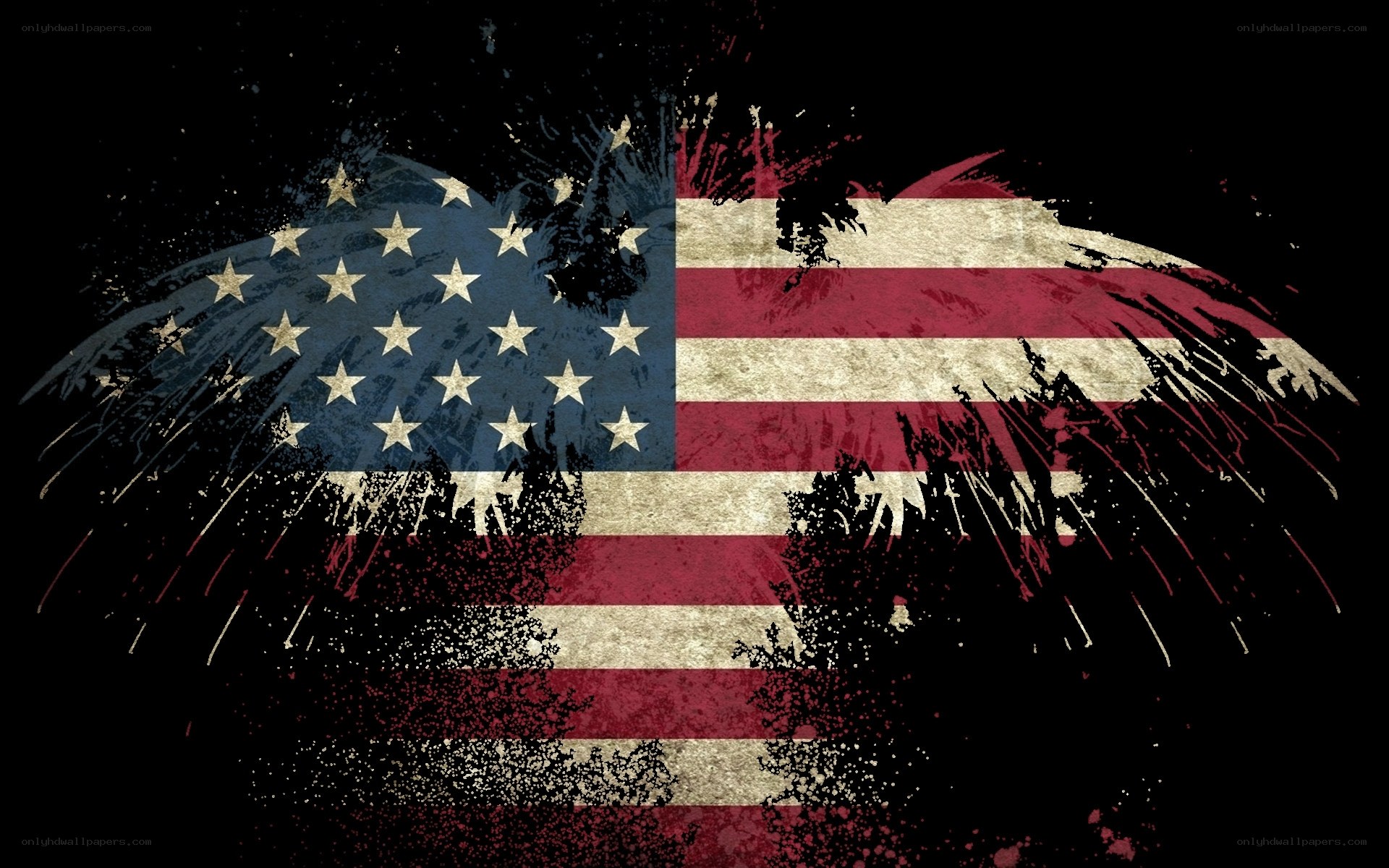 grunge american flag design