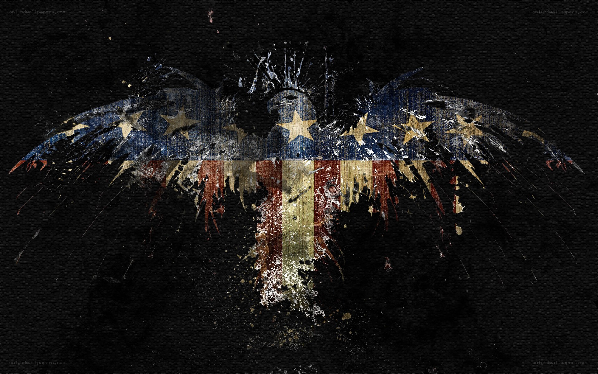 grunge american flag eagle