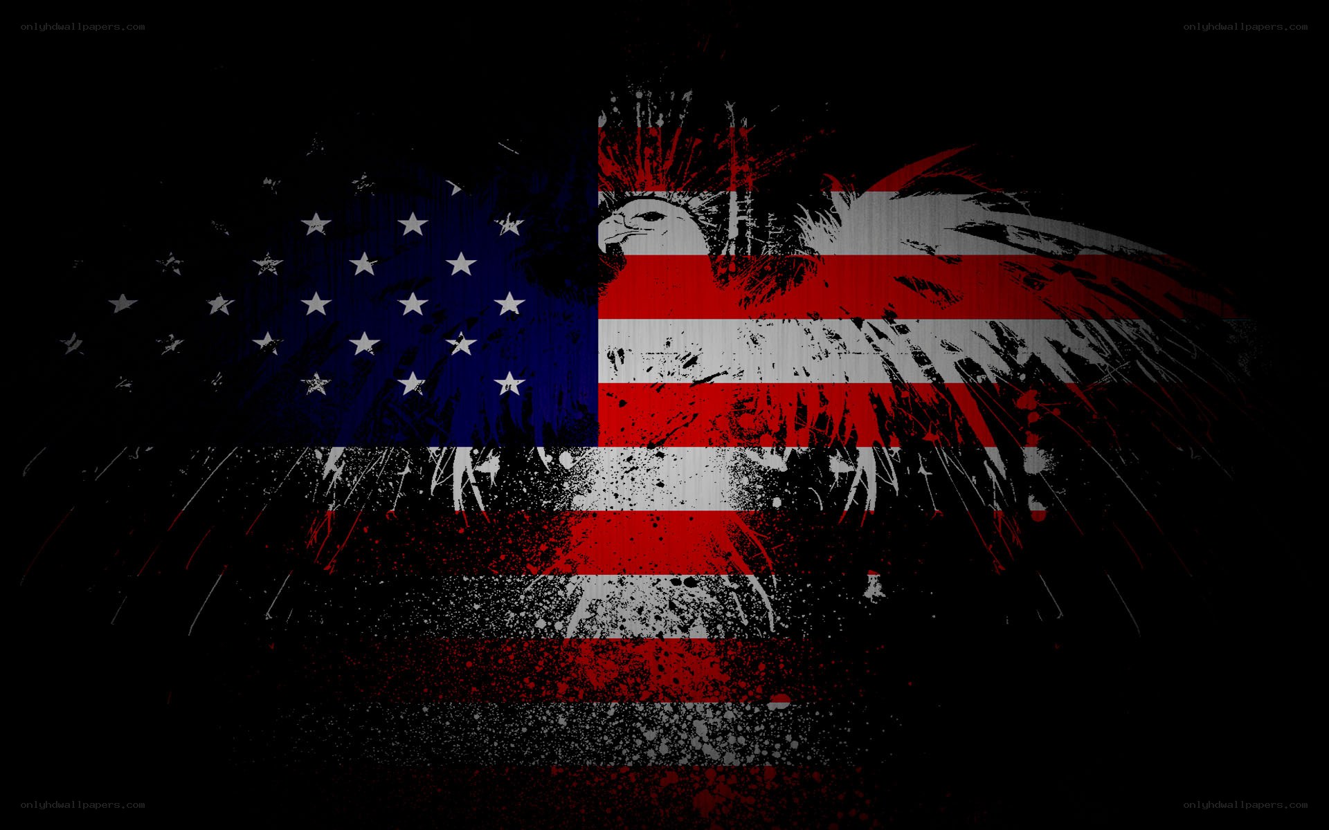 grunge american flag with eagle