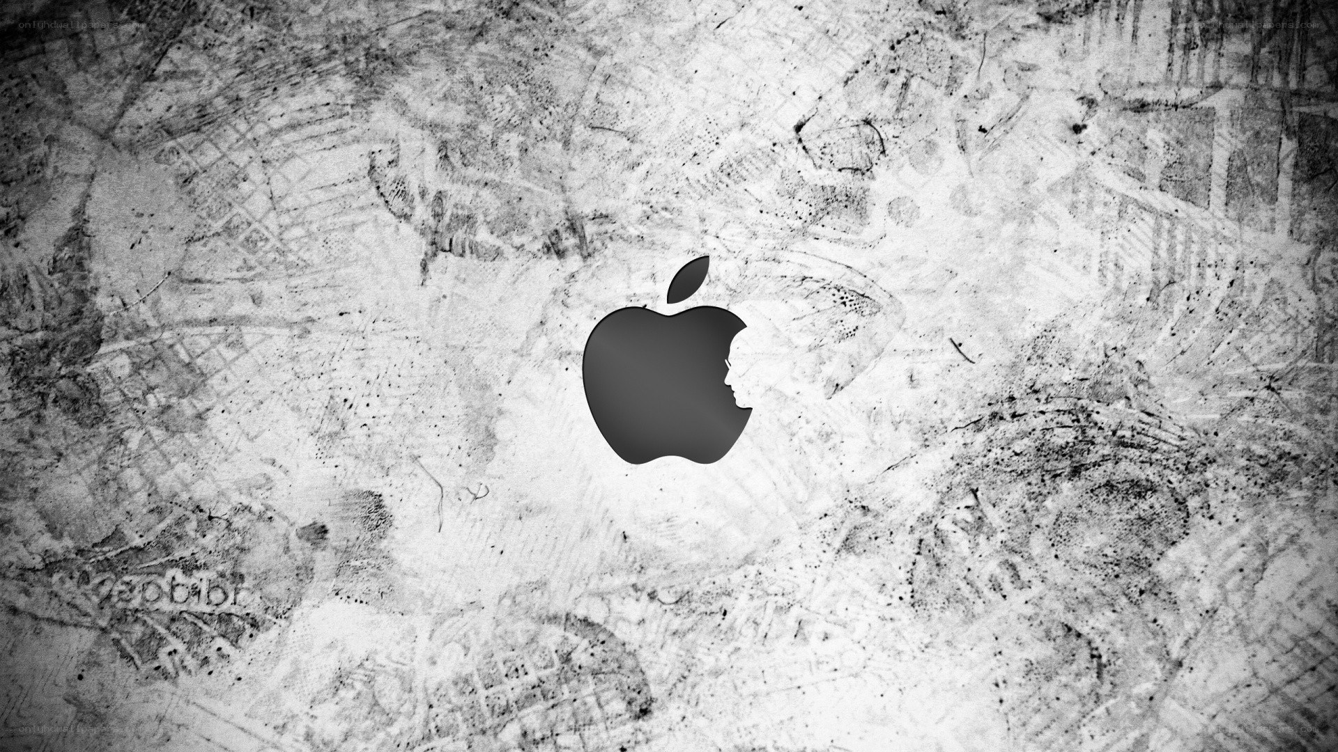 grunge apple logo wallpaper
