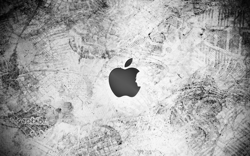 grunge apple logo wallpaper