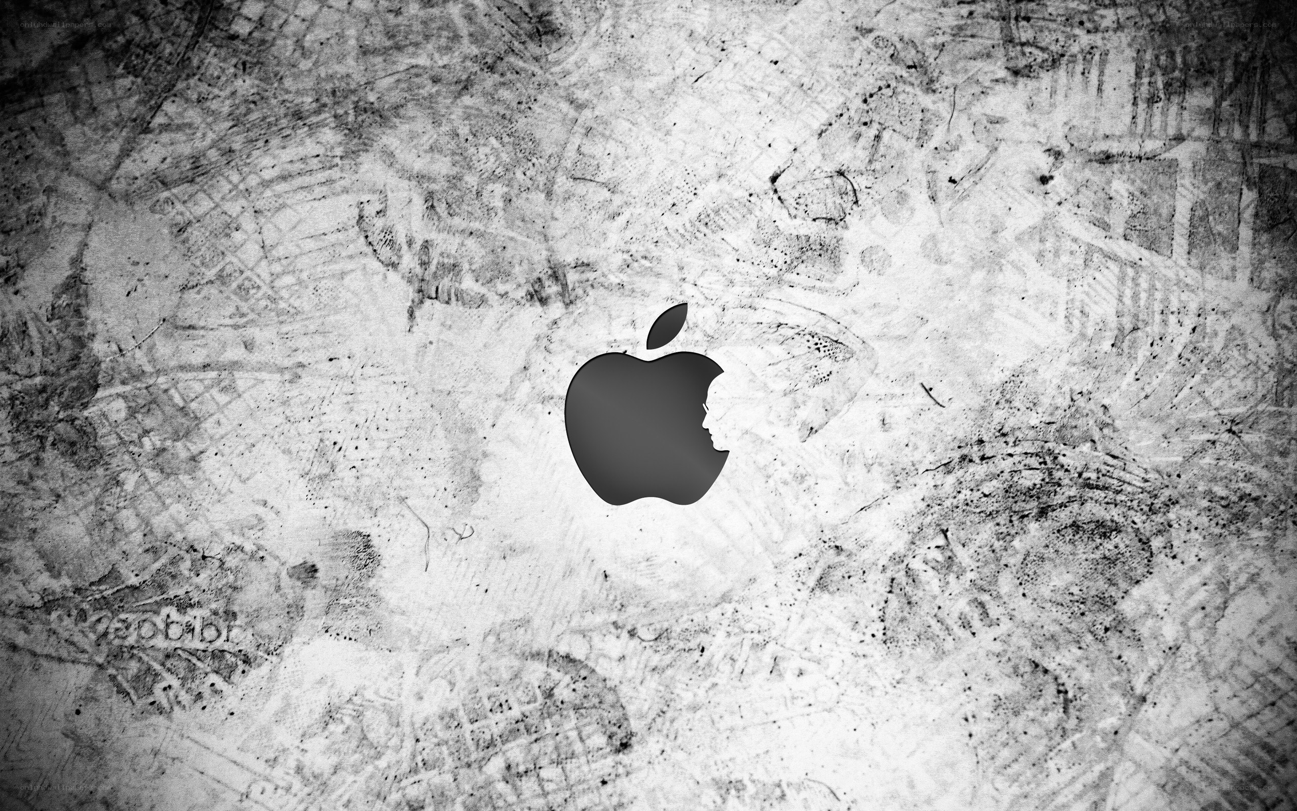 grunge apple logo wallpaper