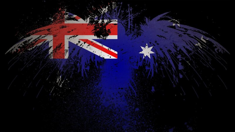 grunge australian flag art