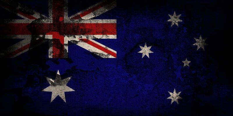 grunge australian flag