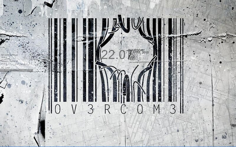 grunge barcode design