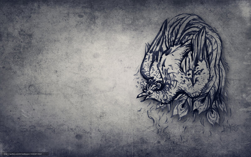 grunge bird illustration