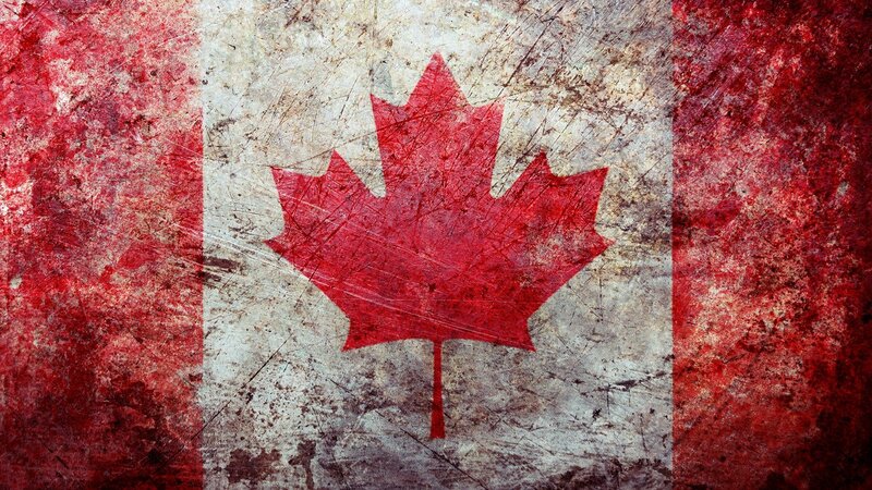 grunge canadian flag