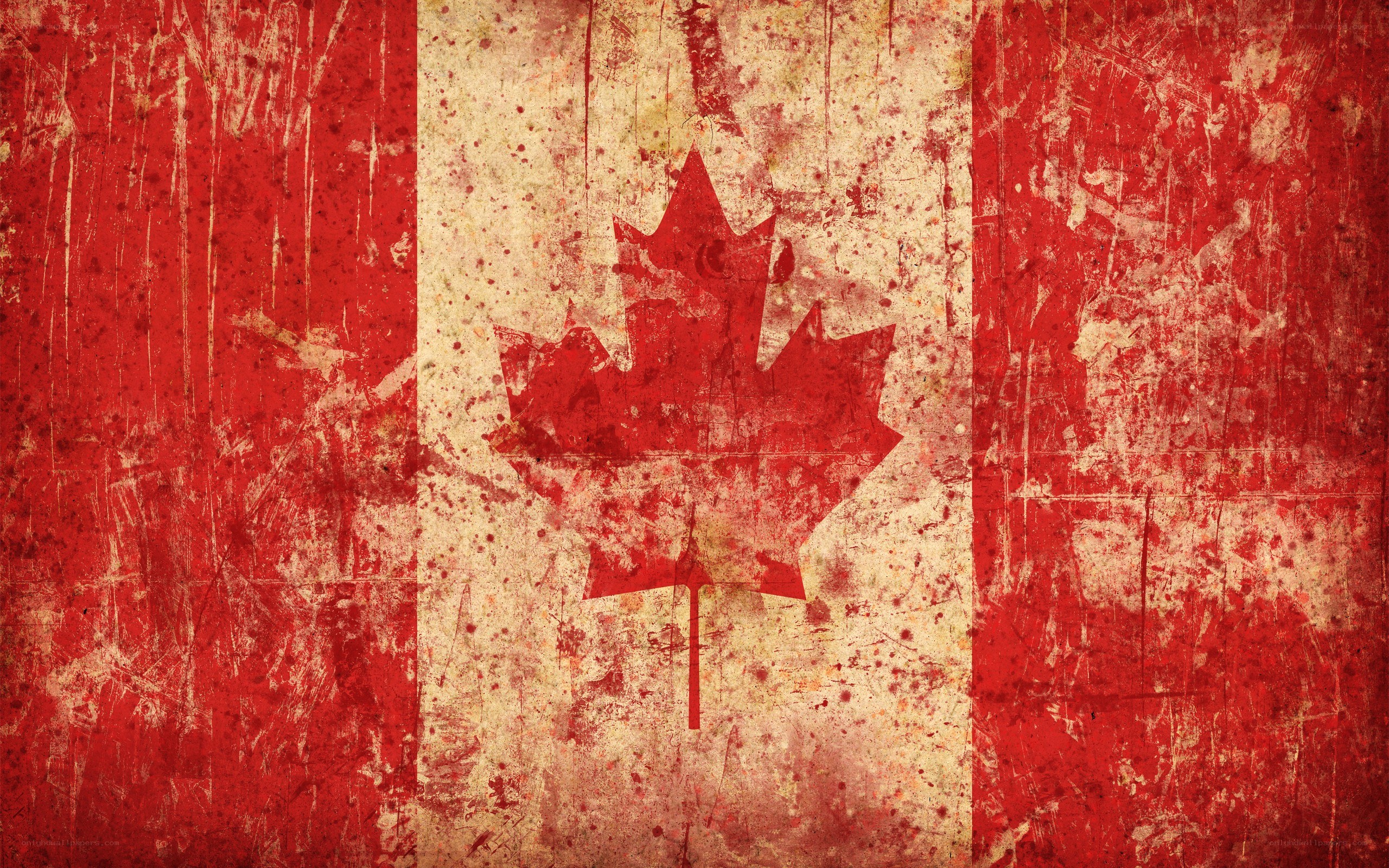 grunge canadian flag
