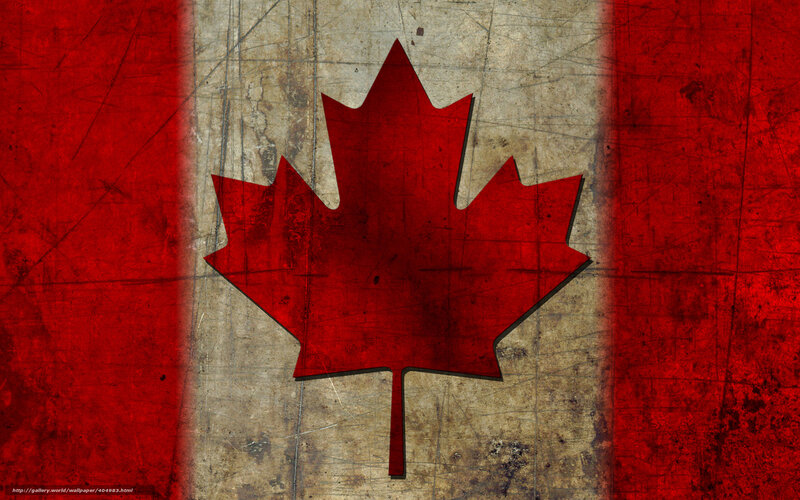 grunge canadian flag