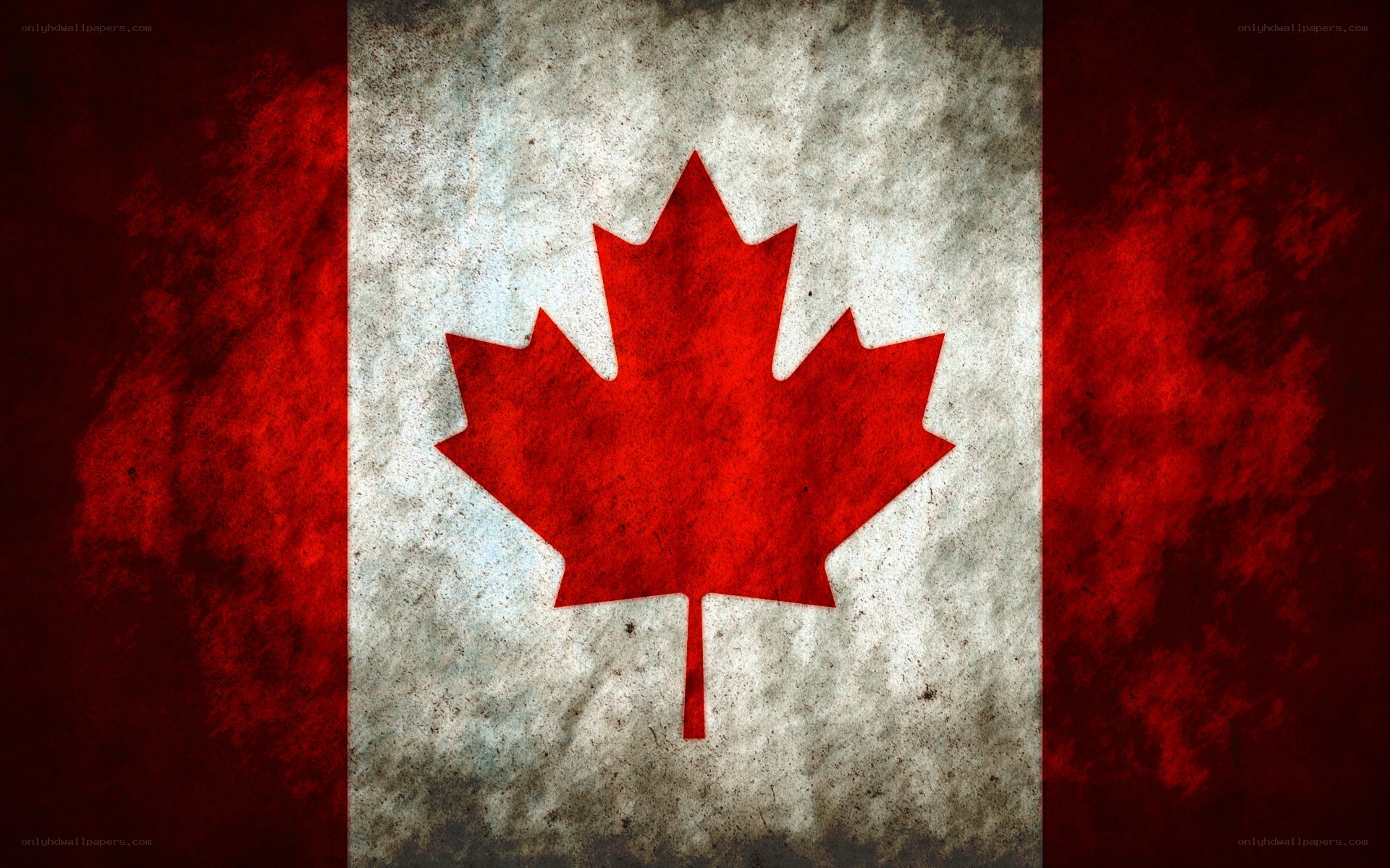 grunge canadian flag