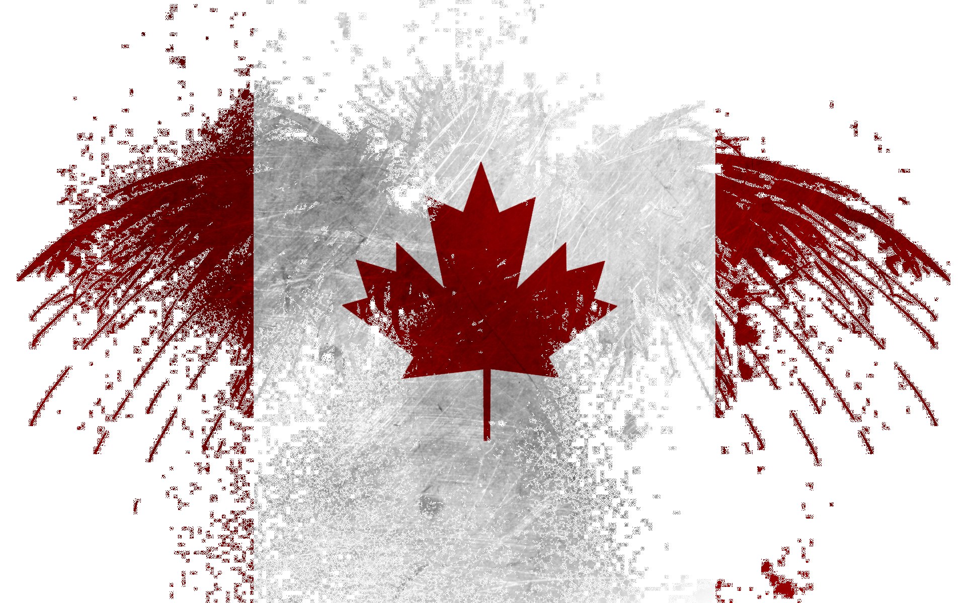 grunge canadian flag design