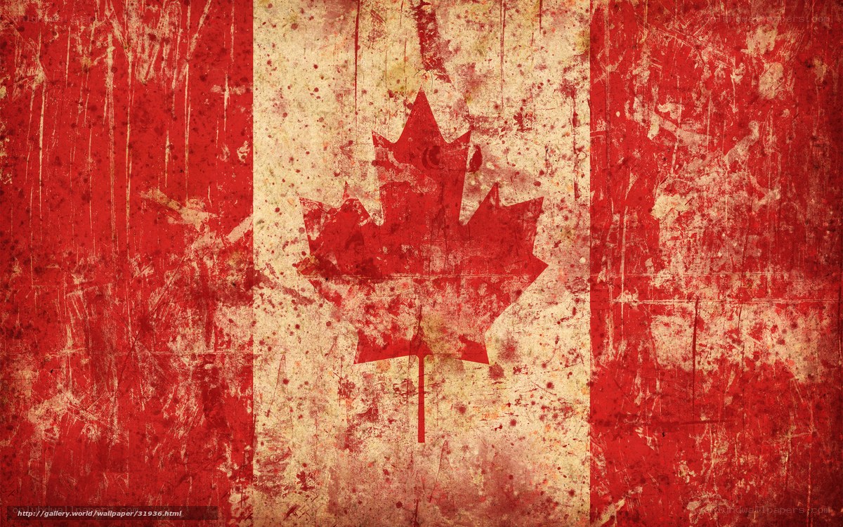 grunge canadian flag