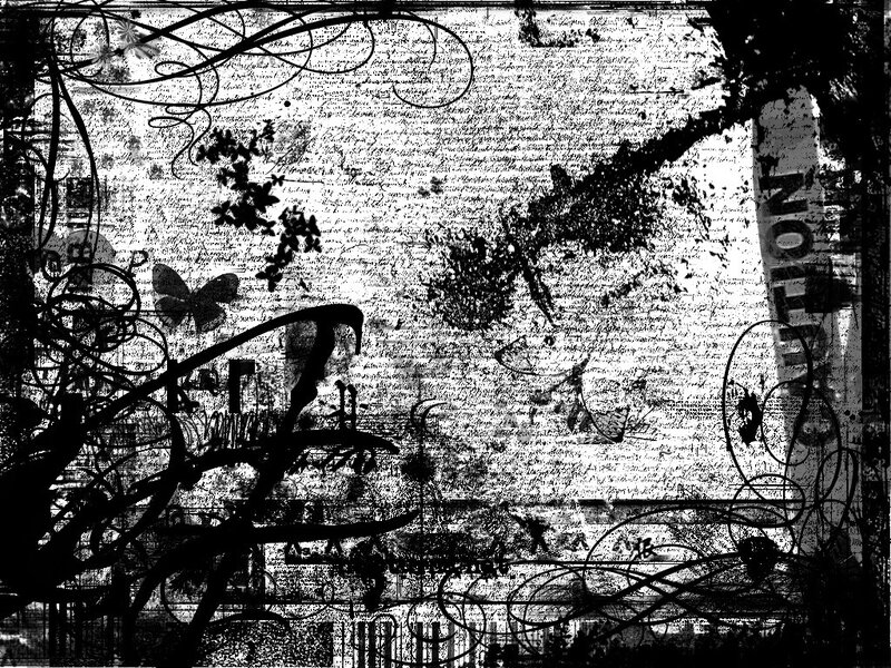 Grunge Collage Background — Black