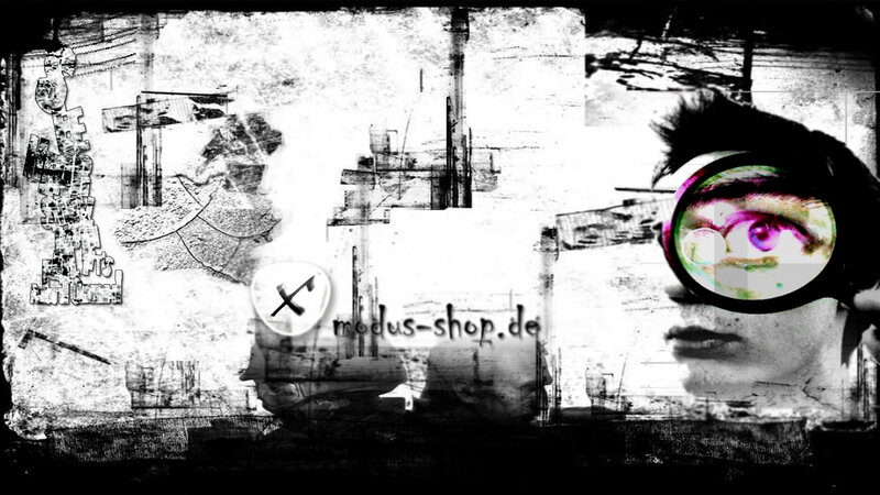 grunge collage with magnifying glass