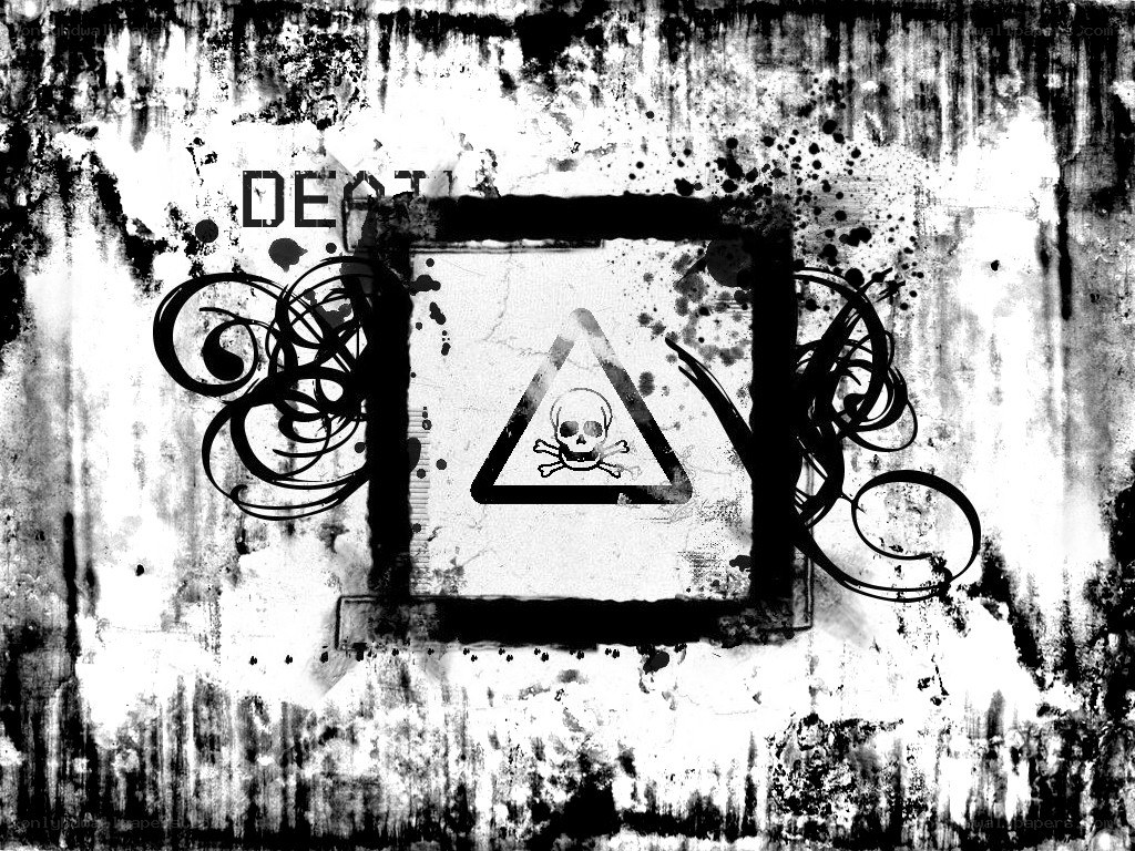 grunge death warning sign
