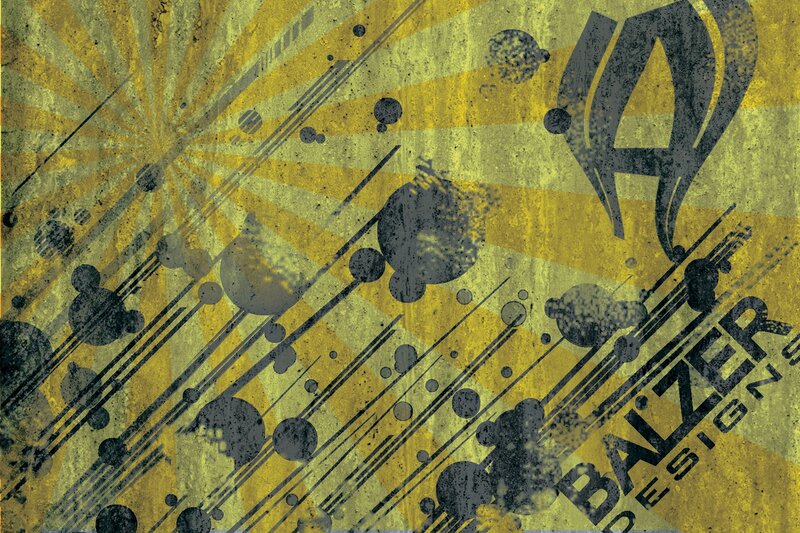 grunge design with sunburst pattern