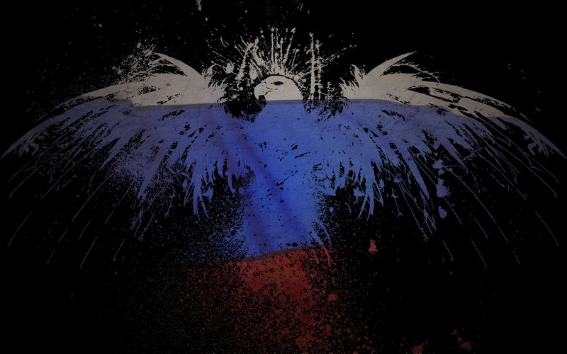 grunge eagle with flag colors