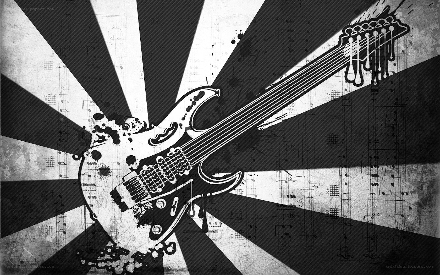 grunge electric guitar art