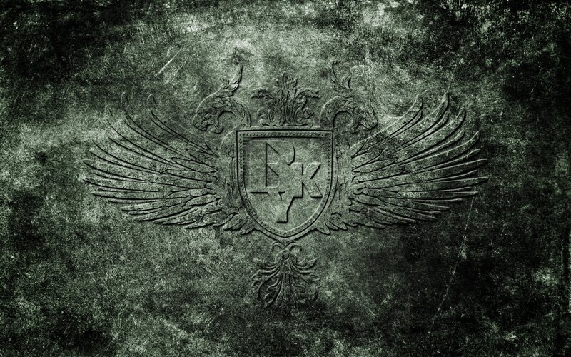 grunge emblem with wings
