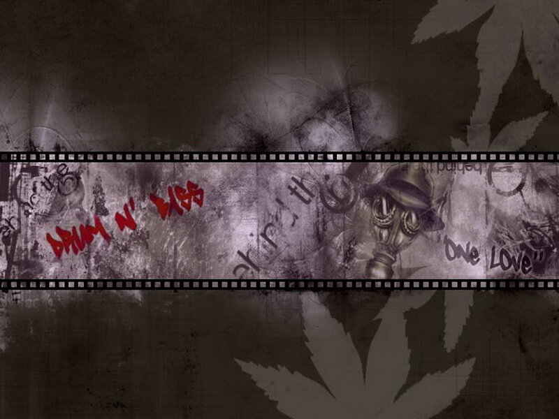 grunge film strip with gas mask