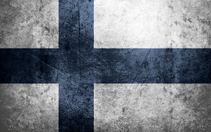 grunge Finnish flag
