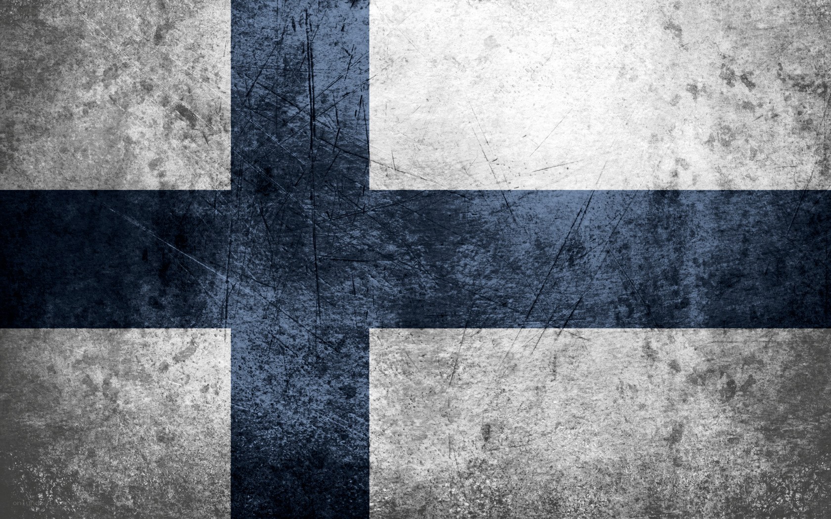 grunge Finnish flag
