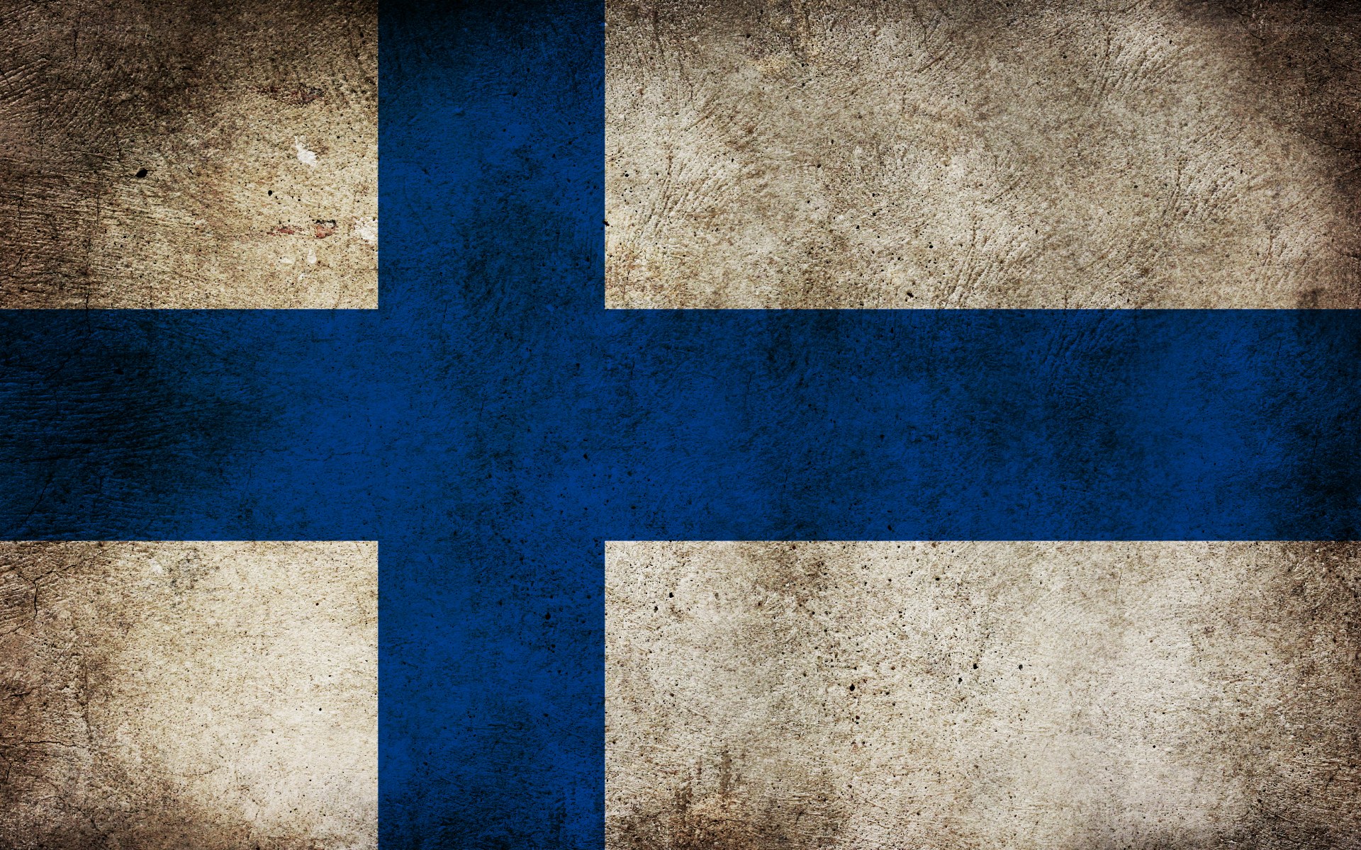 grunge Finnish flag