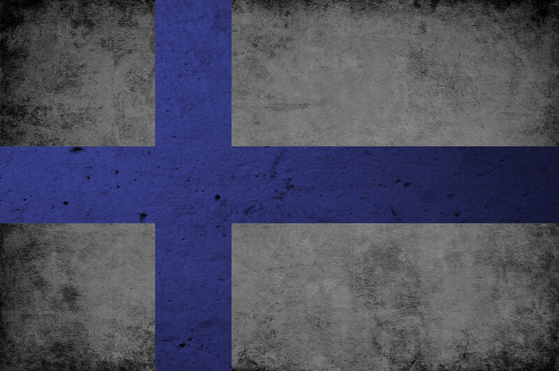 grunge flag of Finland