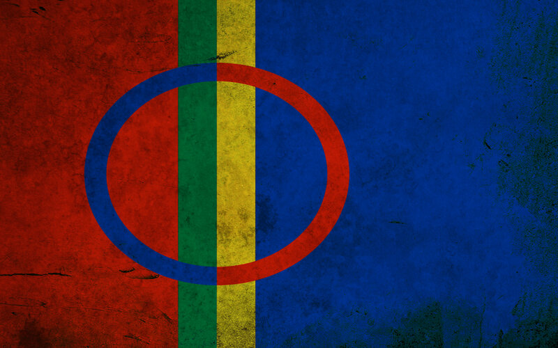 grunge flag with circle design