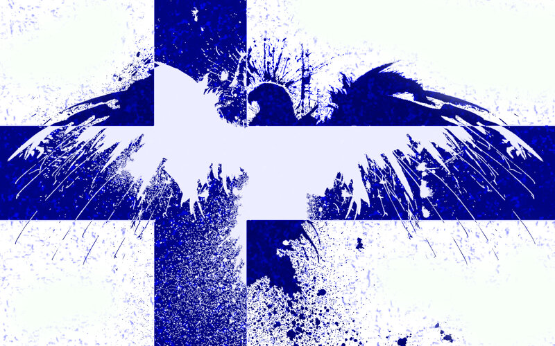 grunge flag with eagle