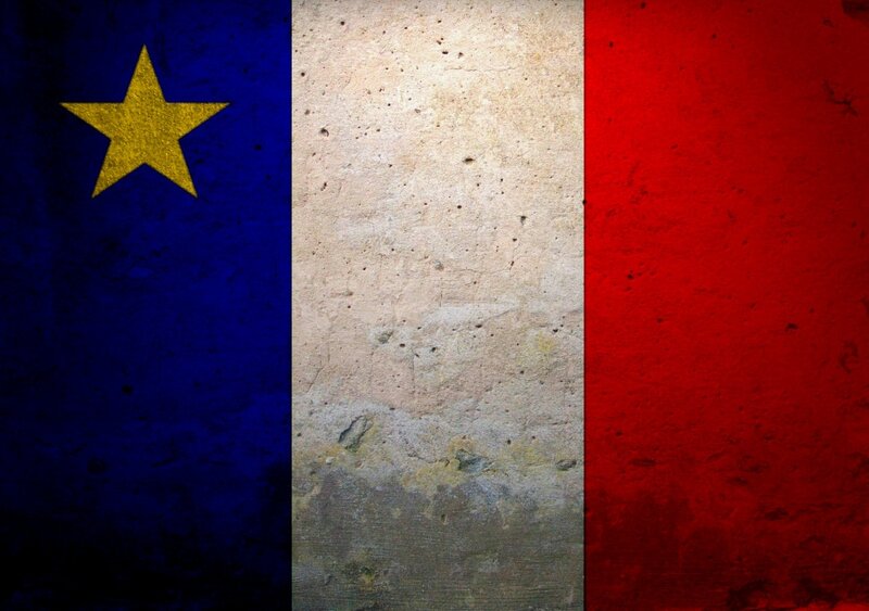 grunge flag with star