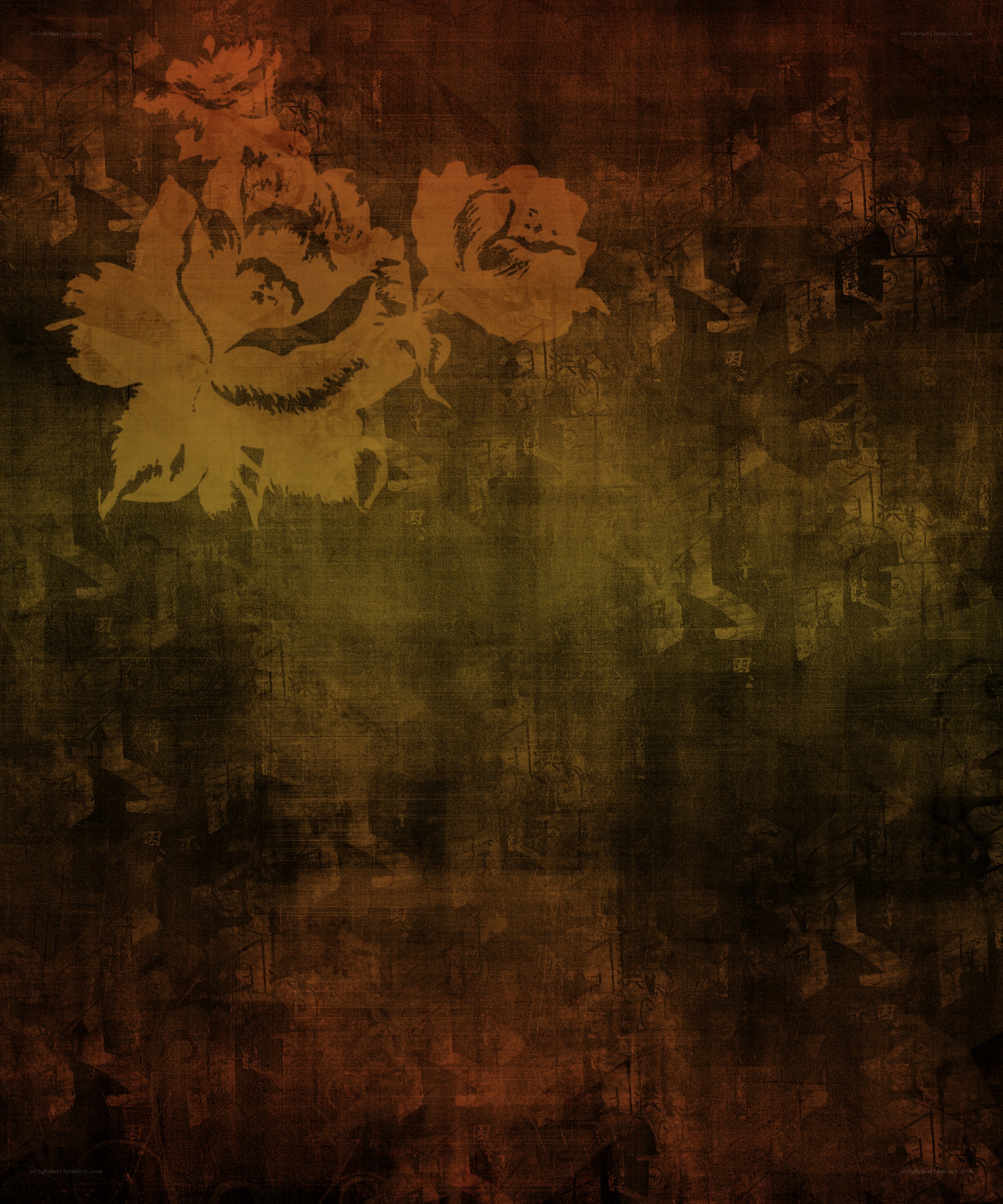 grunge floral background