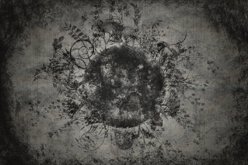 grunge floral design
