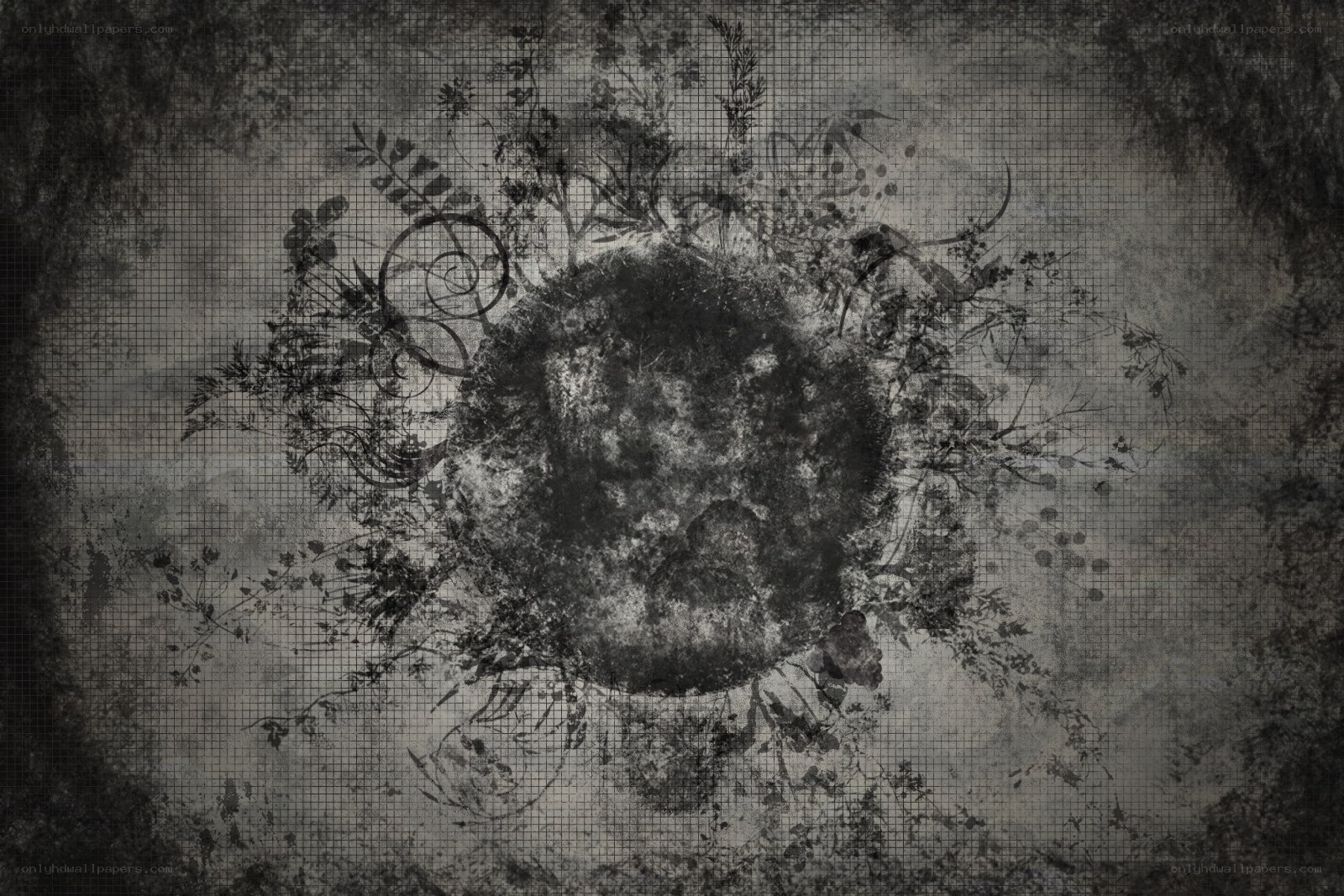grunge floral design