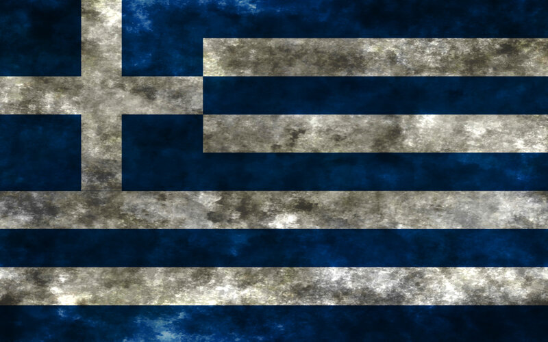grunge greek flag