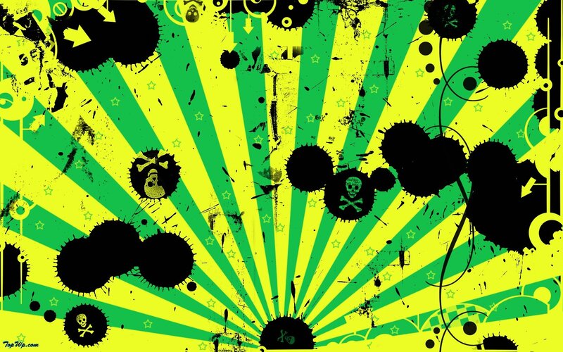 grunge green and yellow background
