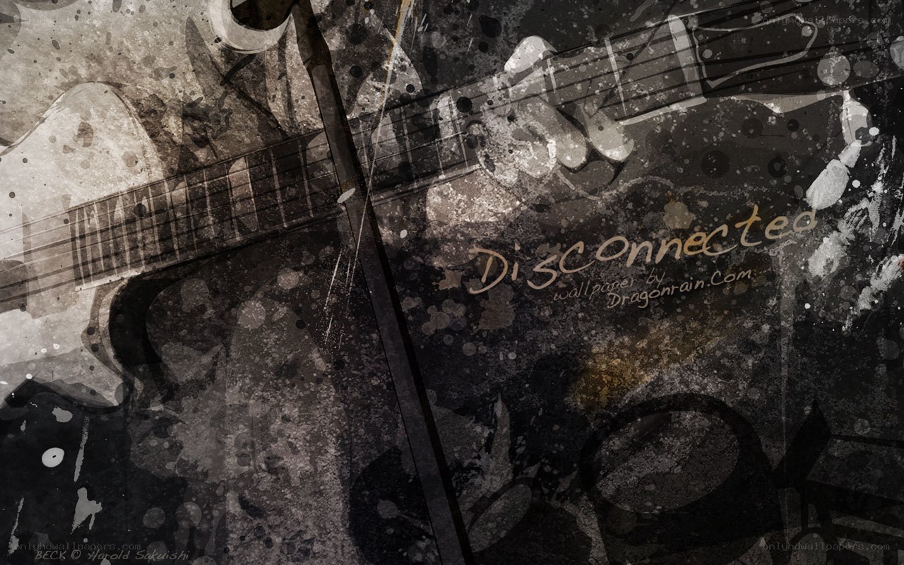 grunge guitar art wallpaper