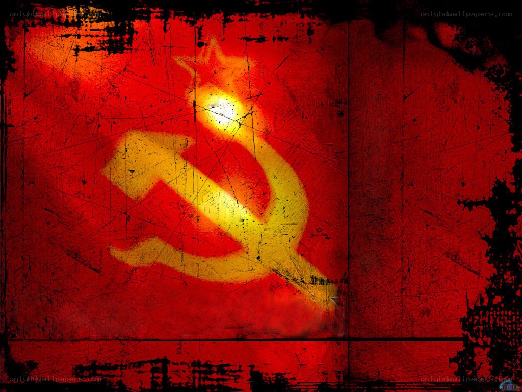 grunge hammer and sickle symbol