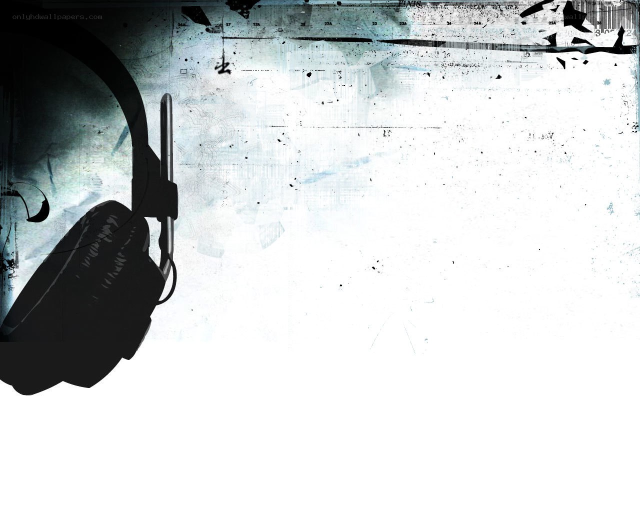 grunge headphones background