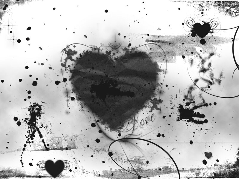 grunge heart art