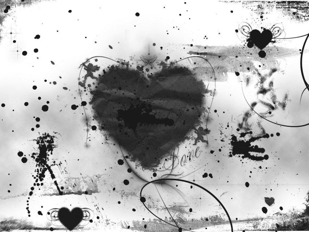 grunge heart art