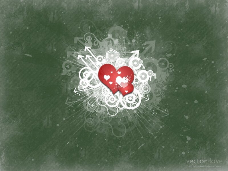grunge heart design