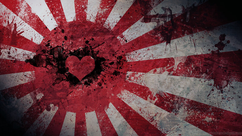 grunge heart flag design