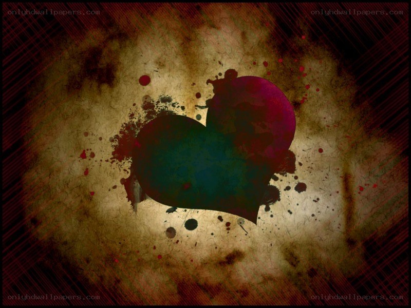 grunge heart splatter art