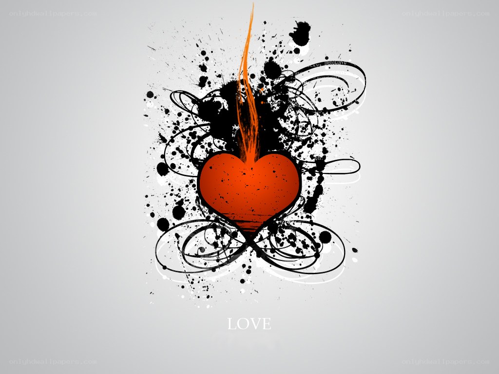 grunge heart with splatter art
