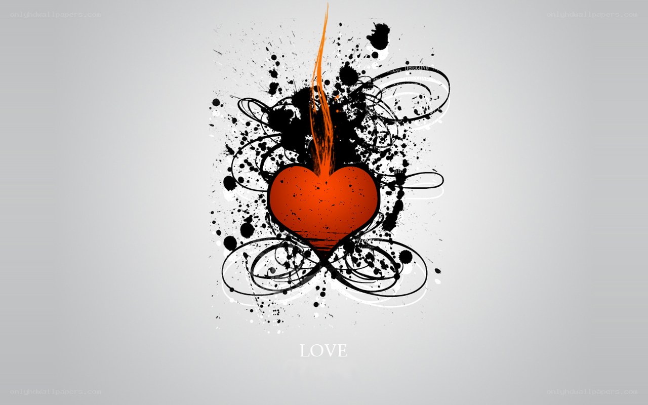 grunge heart with splatter