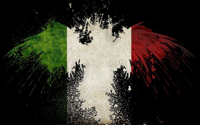 grunge italian flag design
